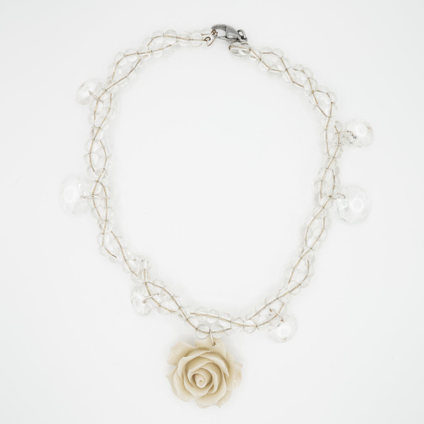 Collier White Rose
