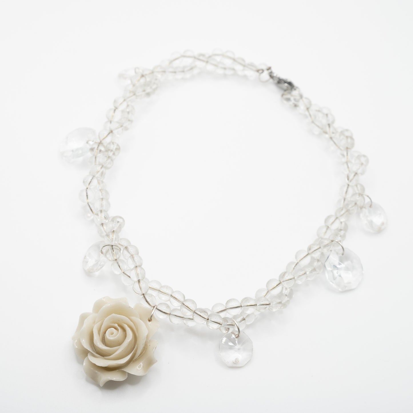 Collier White Rose
